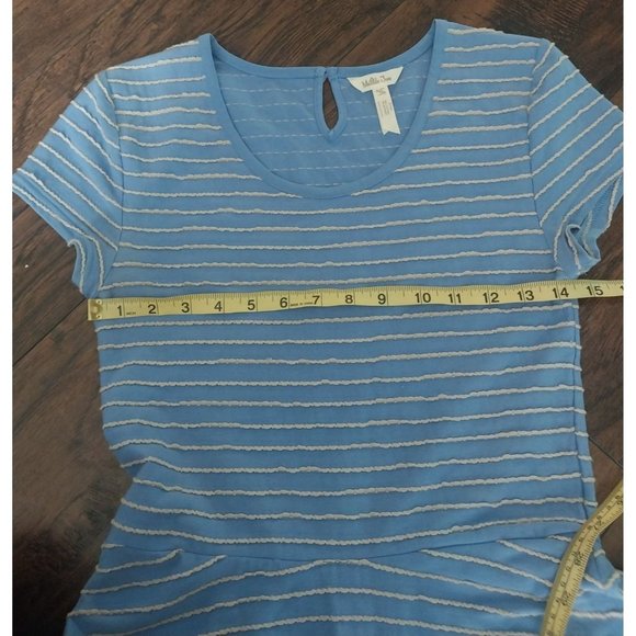 Matilda Jane Blue Exploration Striped Knit Dress Short Sleeve Womens Sz XS - Picture 10 of 10